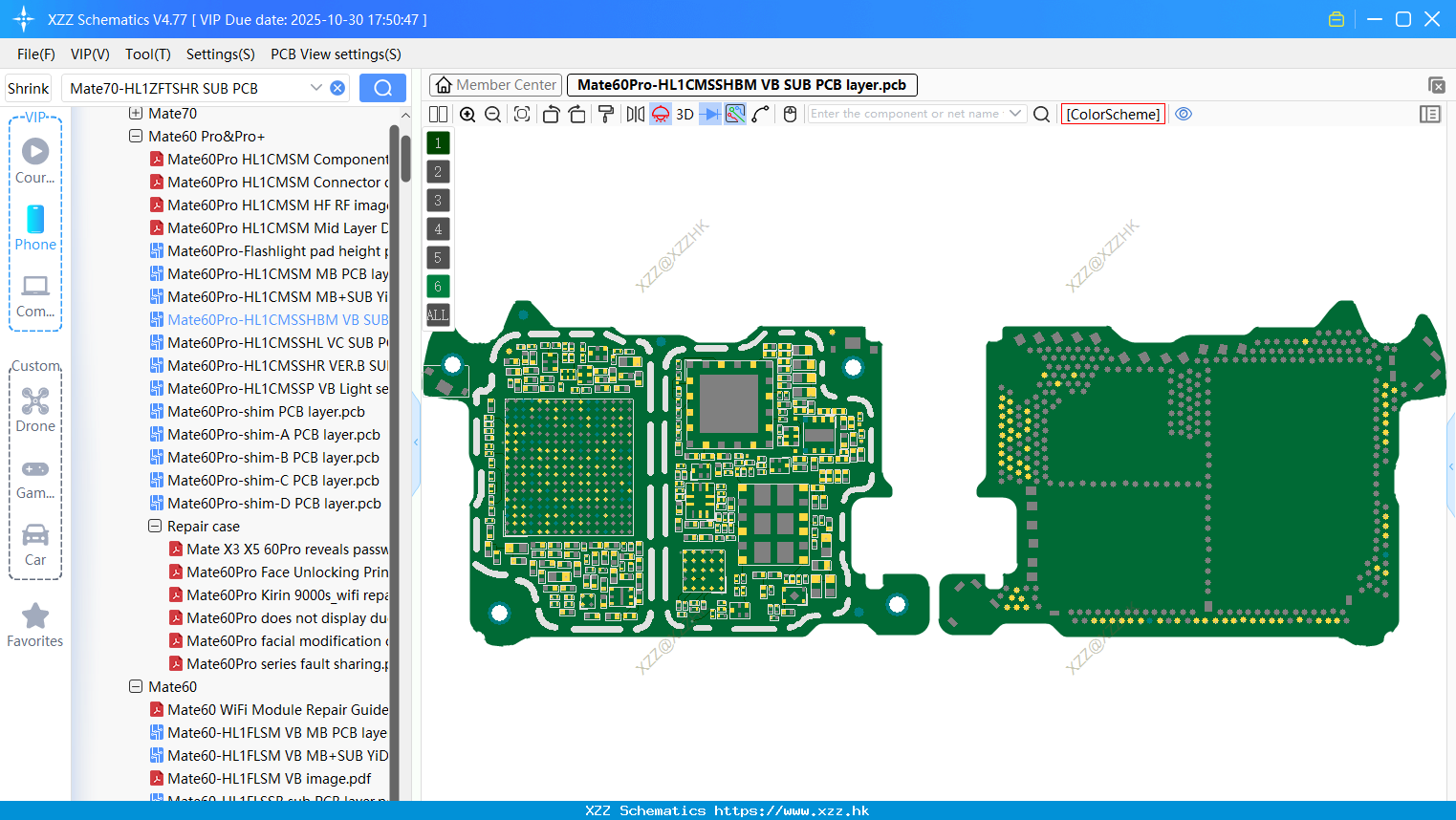 Huawei Mate60Pro-HL1CMSSHBM VB SUB PCB Layer